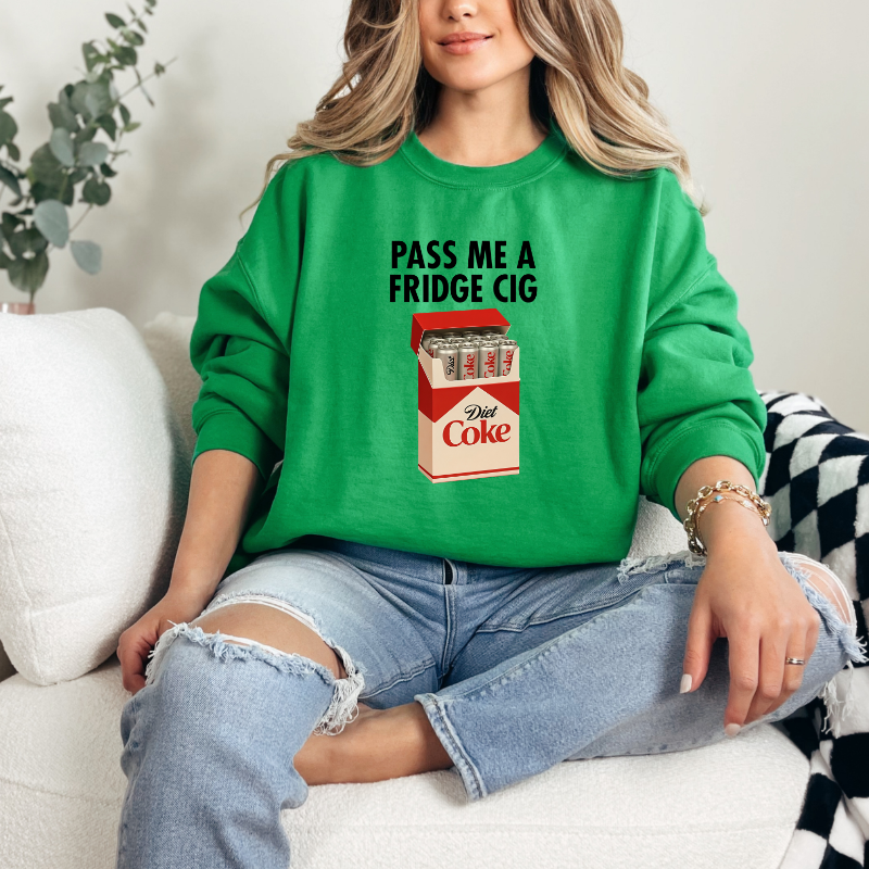 Diet Coke " Fridge Cig" funny Crewneck sweatshirt