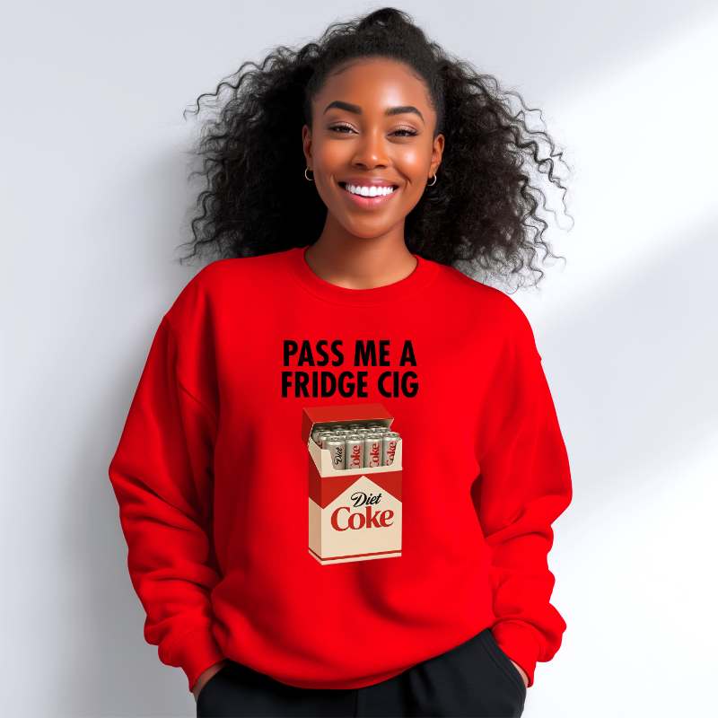 Diet Coke " Fridge Cig" funny Crewneck sweatshirt