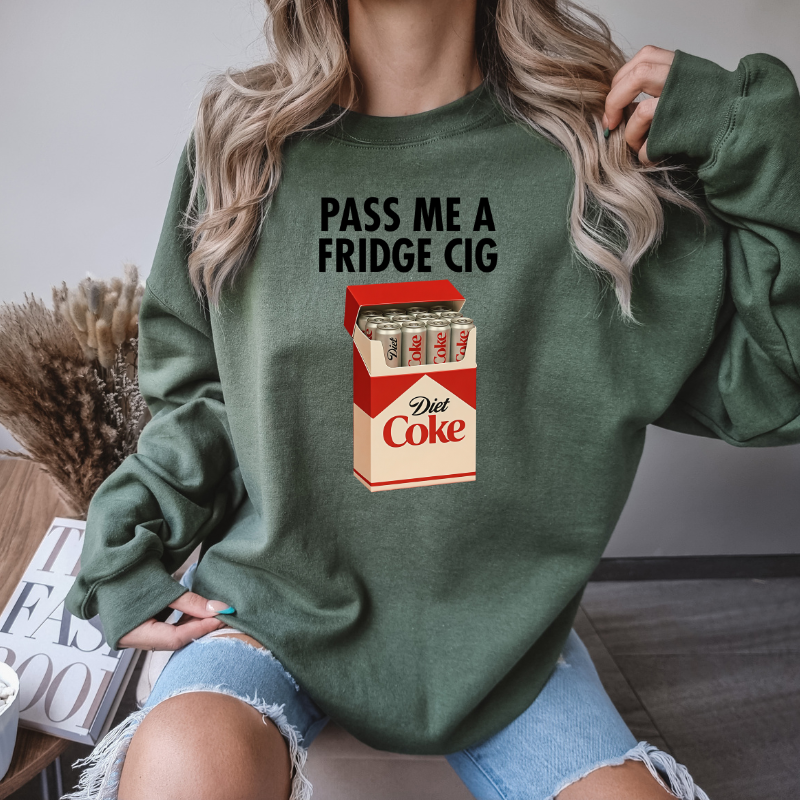 Diet Coke " Fridge Cig" funny Crewneck sweatshirt