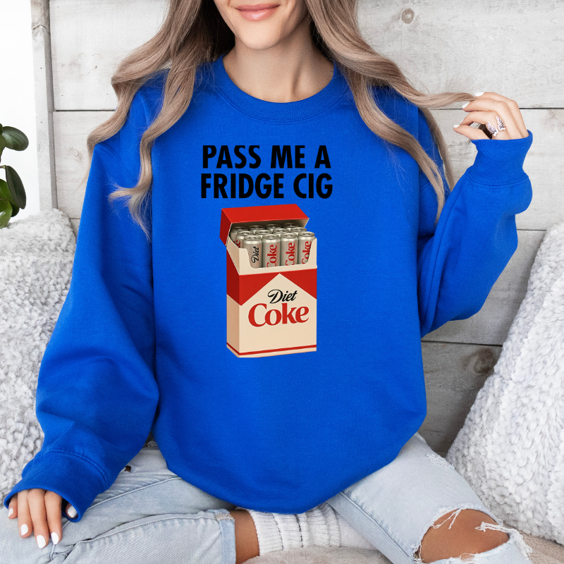Diet Coke " Fridge Cig" funny Crewneck sweatshirt