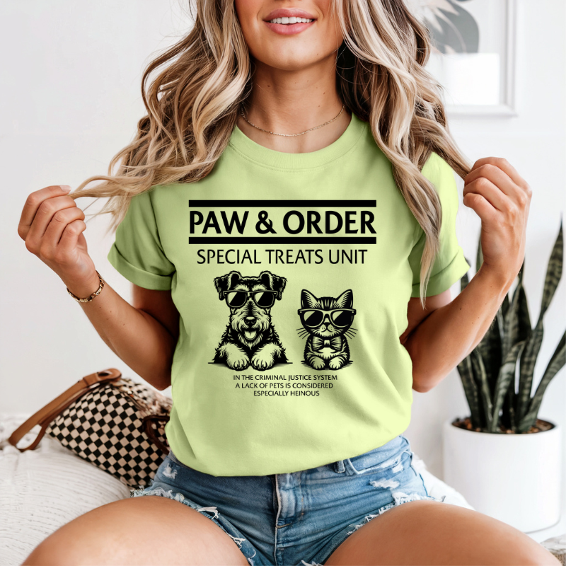 Funny Paw & Order Shirt – Special Treat Unit Dog & Cat Tee, Comfort Colors Animal Lover Shirt