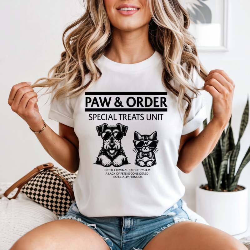 Funny Paw & Order Shirt – Special Treat Unit Dog & Cat Tee, Comfort Colors Animal Lover Shirt