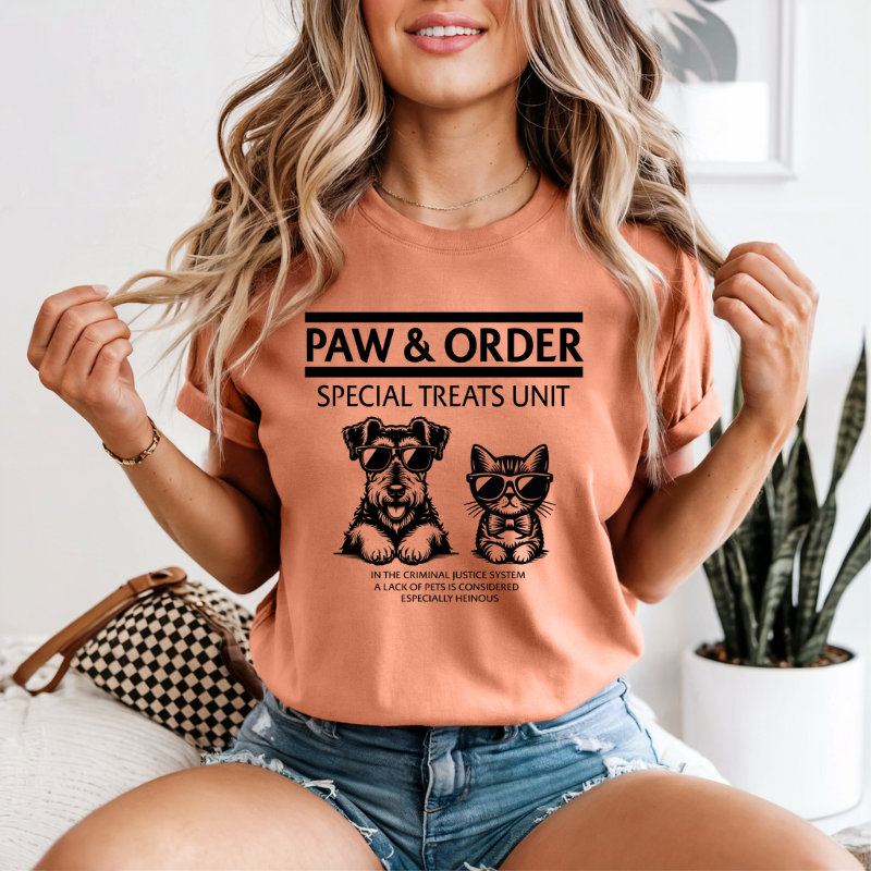 Funny Paw & Order Shirt – Special Treat Unit Dog & Cat Tee, Comfort Colors Animal Lover Shirt