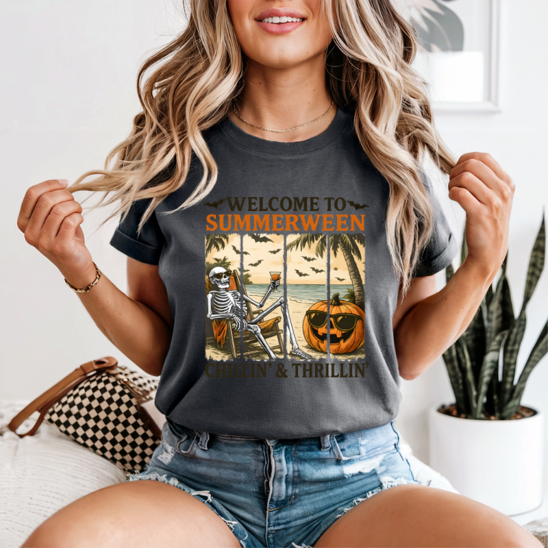 Keep it spooky with a Summerween T-shirt, summer spooky vibes