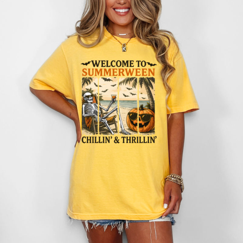 Keep it spooky with a Summerween T-shirt, summer spooky vibes