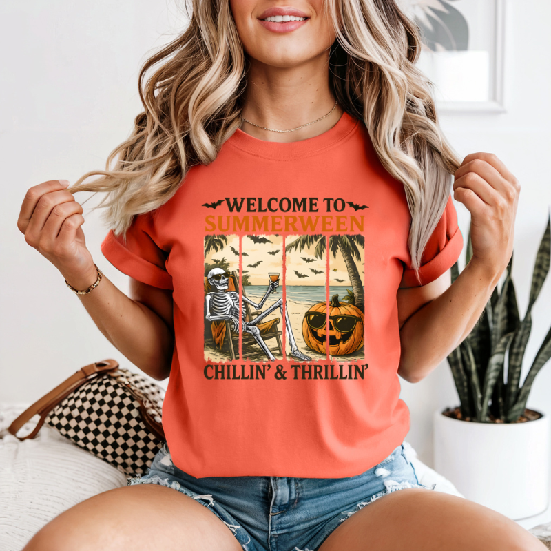 Keep it spooky with a Summerween T-shirt, summer spooky vibes