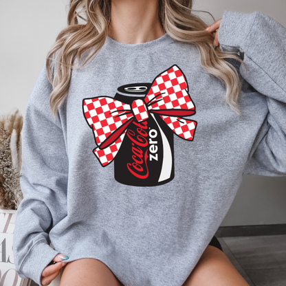 Coke Zero Coquette Sweatshirt with Bow/ Crew neck