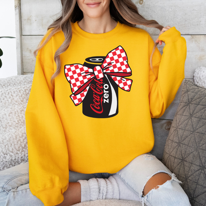 Coke Zero Coquette Sweatshirt with Bow/ Crew neck