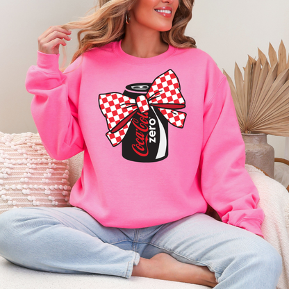 Coke Zero Coquette Sweatshirt with Bow/ Crew neck