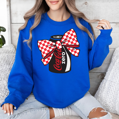 Coke Zero Coquette Sweatshirt with Bow/ Crew neck